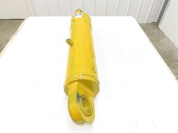 Welded Hydraulic Cylinder 5" Bore 16.65" Stroke Swivel Eye Mount Yellow