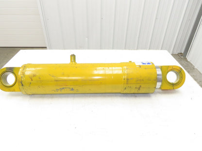 Welded Hydraulic Cylinder 5" Bore 16.65" Stroke Swivel Eye Mount Yellow