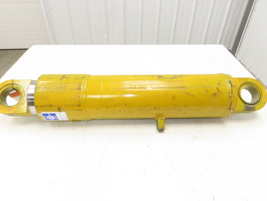Welded Hydraulic Cylinder 5" Bore 16.65" Stroke Swivel Eye Mount Yellow