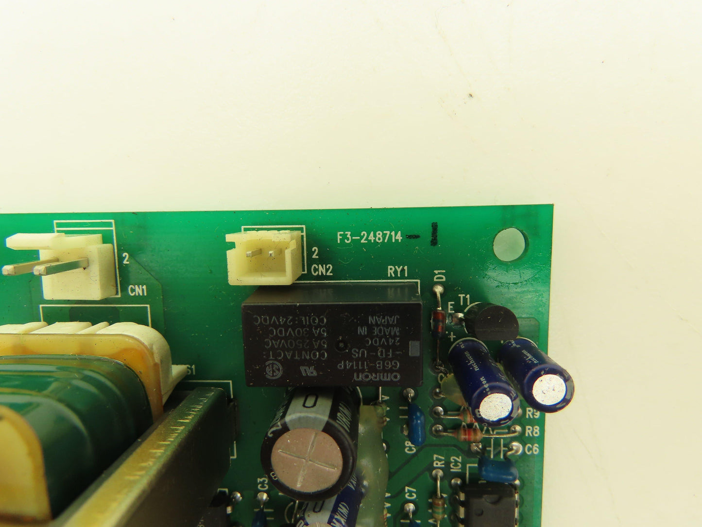 F3-248714-1 Circuit Board TOK51114 100VAC Transformer Omron G6B-1114P-FD-US