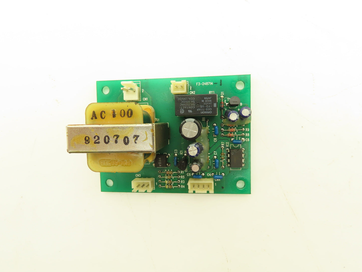 F3-248714-1 Circuit Board TOK51114 100VAC Transformer Omron G6B-1114P-FD-US