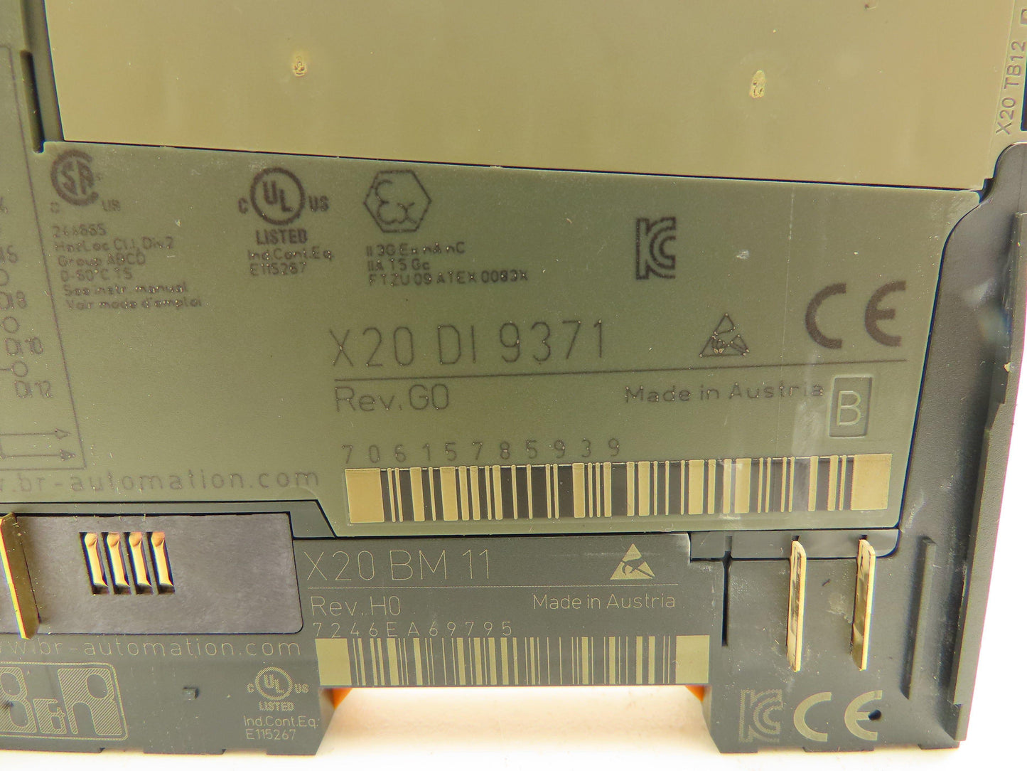 B&R Automation X20 DI 9371 Digital Input Module 12 Digital Inputs Sink Lot of 3