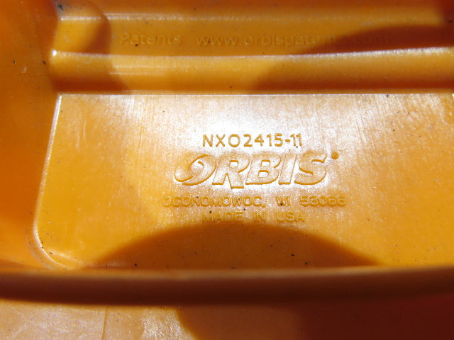 Orbis NSO2415-11 Stackable ORANGE Plastic Tote Container Bin 24x15x11" Lot of 42