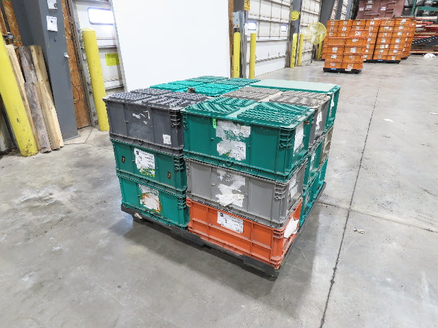 Orbis NSO2415-11 Stackable Plastic Tote Container Bin 24x15x11" Mixed Lot of 18