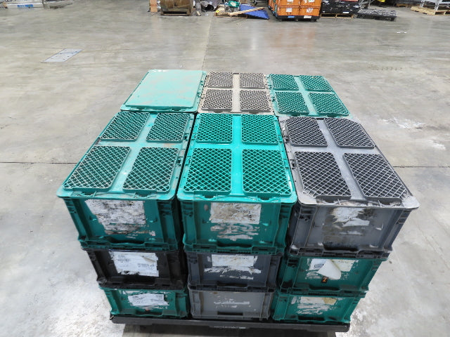 Orbis NSO2415-11 Stackable Plastic Tote Container Bin 24x15x11" Mixed Lot of 18