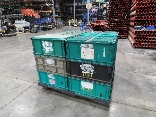 Orbis NSO2415-11 Stackable Plastic Tote Container Bin 24x15x11" Mixed Lot of 18