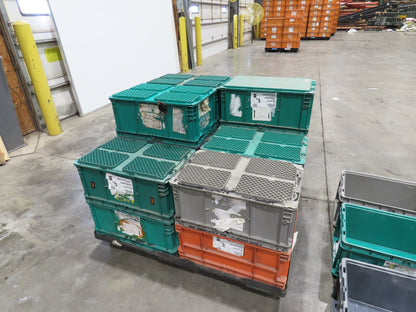 Orbis NSO2415-11 Stackable Plastic Tote Container Bin 24x15x11" Mixed Lot of 18