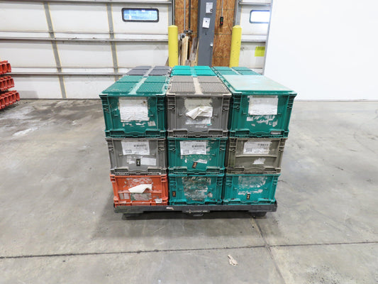 Orbis NSO2415-11 Stackable Plastic Tote Container Bin 24x15x11" Mixed Lot of 18