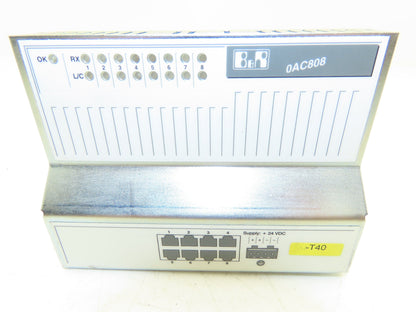 B&R Automation 0AC808.9-1 8-Port 10/100 Ethernet Switch DIN Rail Mountable 24VDC