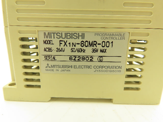 Mitsubishi FX1N-60MR-001 Melsec Programmable Logic Controller PLC Input Output