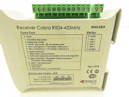 Cobra RX04-433MHz Schmidiger Radio Module DIN Mountable