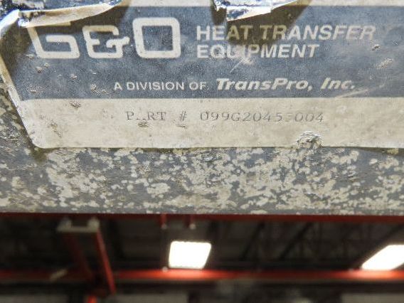 G & O 099G2045-004 Radiator 1997 Oshkosh 28x25" Coolant 3-1/2" ID Inlet Aluminum