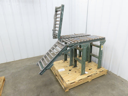 Hytrol 15"x 1-3/8" Gravity Roller Conveyor 53" Walk-Thru Gate Set 11' 5"L