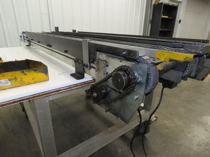 NKE CSB89A-PS-MD-222-1750-36-90W-3 Plastic Chain Conveyor 2-Row Double 220V 3PH