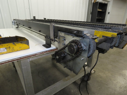 NKE CSB89A-PS-MD-222-1750-36-90W-3 Plastic Chain Conveyor 2-Row Double 220V 3PH