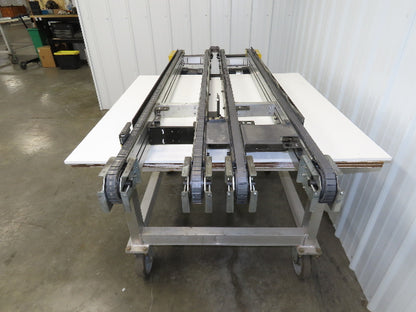 NKE CSB89A-PS-MD-222-1750-36-90W-3 Plastic Chain Conveyor 2-Row Double 220V 3PH