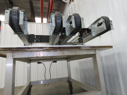 NKE CSB89A-PS-MD-222-1750-36-90W-3 Plastic Chain Conveyor 2-Row Double 220V 3PH