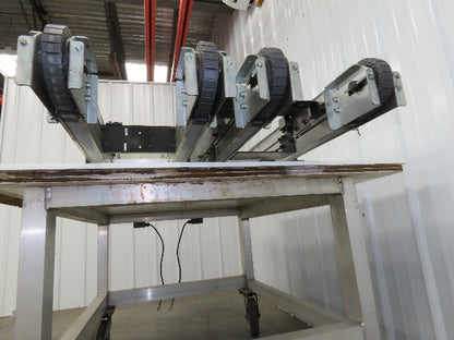 NKE CSB89A-PS-MD-222-1750-36-90W-3 Plastic Chain Conveyor 2-Row Double 220V 3PH