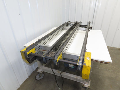 NKE CSB89A-PS-MD-222-1750-36-90W-3 Plastic Chain Conveyor 2-Row Double 220V 3PH