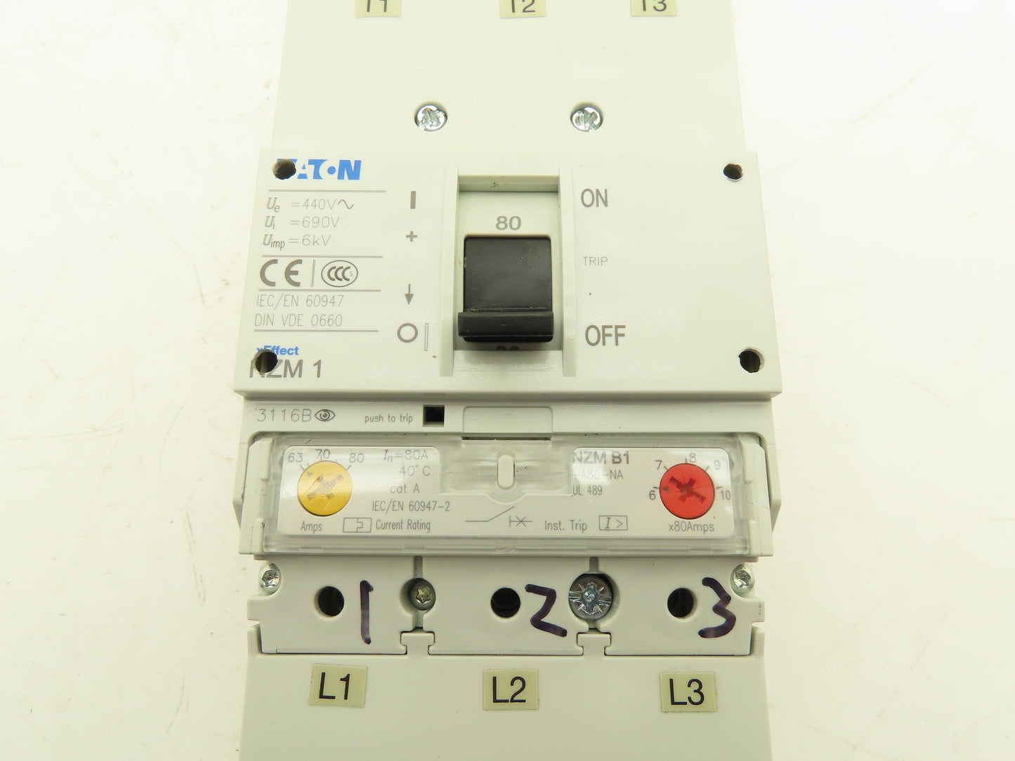 Eaton NZMB1-A80-NA Circuit Breaker 80A 3 Pole 600V