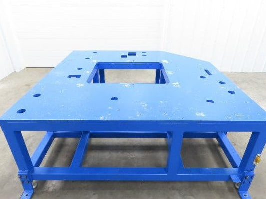 13/16" Steel Top Machine Base Welding Table Work Bench 73x71" 28-1/4"H