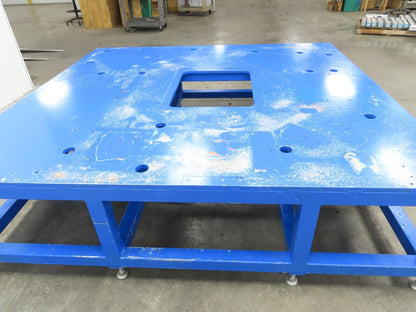 13/16" Steel Top Machine Base Welding Table Work Bench 88-1/2x94-1/2"26-1/2"H