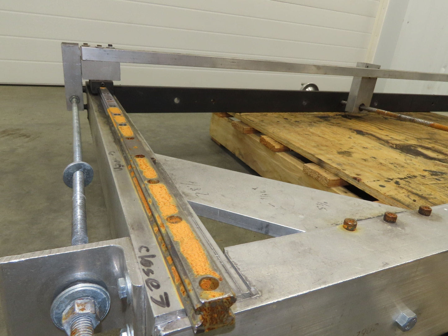 Pressbrake Metal Shear Backstop Ball Screw 29" Adjustable Depth Travel Guide