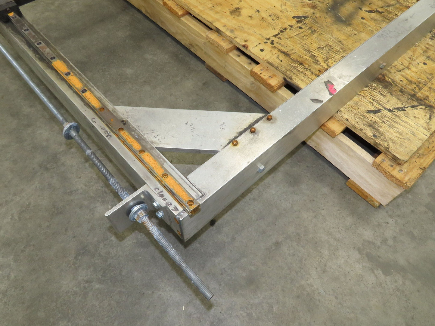 Pressbrake Metal Shear Backstop Ball Screw 29" Adjustable Depth Travel Guide