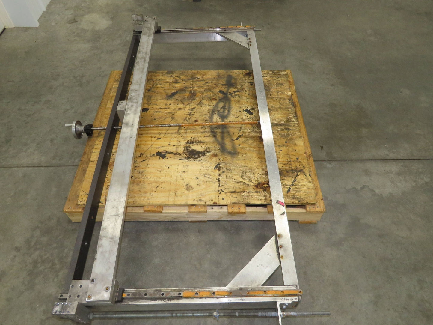 Pressbrake Metal Shear Backstop Ball Screw 29" Adjustable Depth Travel Guide