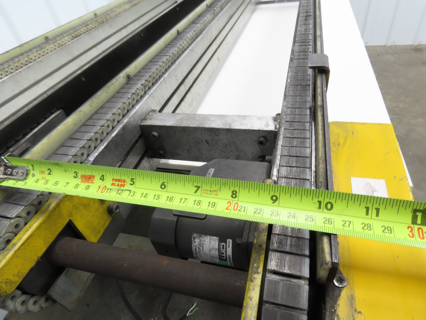 NKE CSB89A-PS-MD-222-1750-36-90W-3 Plastic Chain Conveyor 2-Row Double 220V 3PH