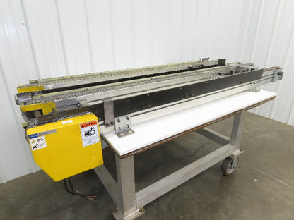 NKE CSB89A-PS-MD-222-1750-36-90W-3 Plastic Chain Conveyor 2-Row Double 220V 3PH