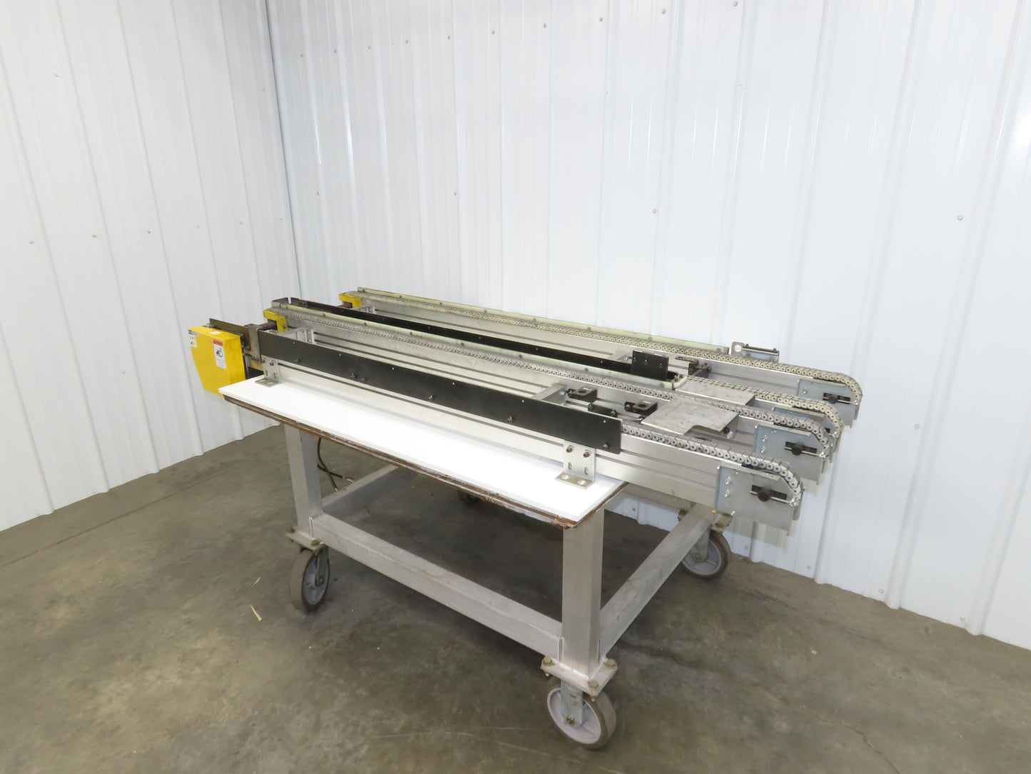 NKE CSB89A-PS-MD-222-1750-36-90W-3 Plastic Chain Conveyor 2-Row Double 220V 3PH