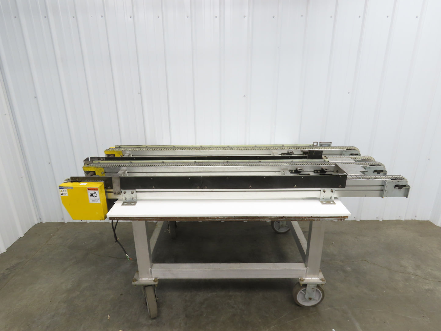 NKE CSB89A-PS-MD-222-1750-36-90W-3 Plastic Chain Conveyor 2-Row Double 220V 3PH
