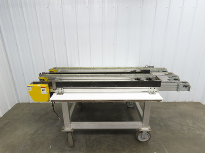 NKE CSB89A-PS-MD-222-1750-36-90W-3 Plastic Chain Conveyor 2-Row Double 220V 3PH