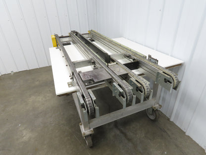 NKE CSB89A-PS-MD-222-1750-36-90W-3 Plastic Chain Conveyor 2-Row Double 220V 3PH
