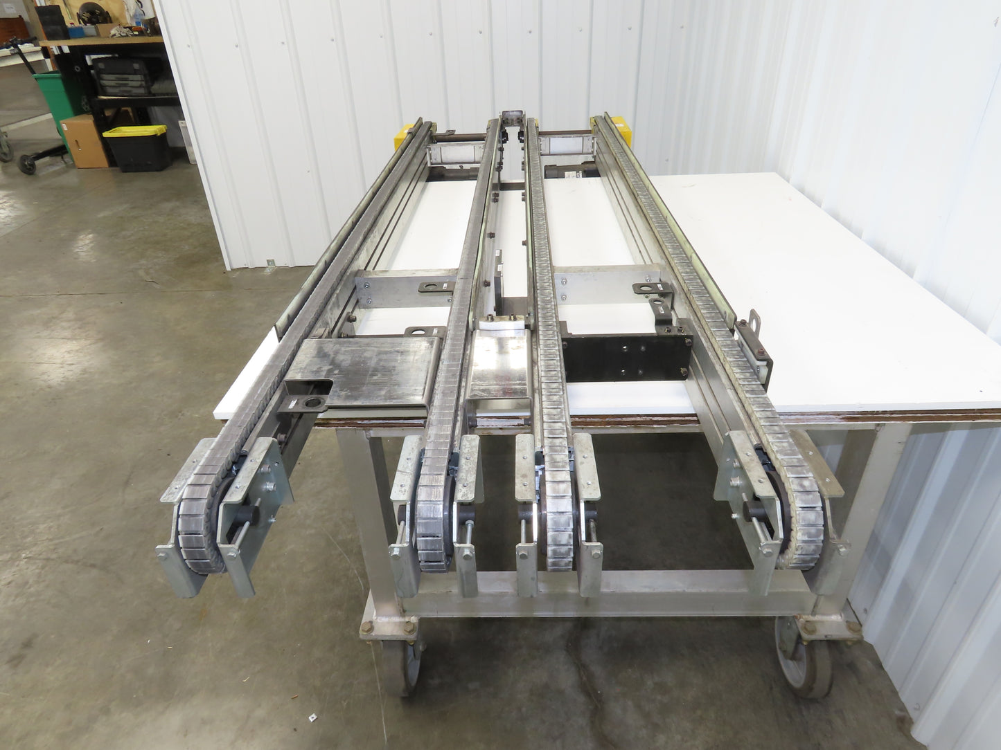 NKE CSB89A-PS-MD-222-1750-36-90W-3 Plastic Chain Conveyor 2-Row Double 220V 3PH