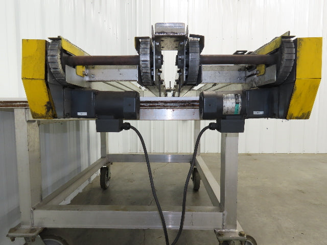 NKE CSB89A-PS-MD-222-1750-36-90W-3 Plastic Chain Conveyor 2-Row Double 220V 3PH