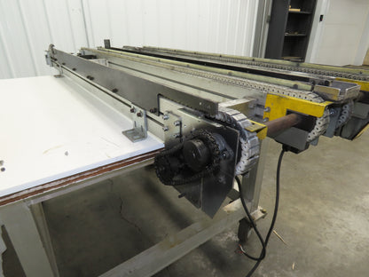 NKE CSB89A-PS-MD-222-1750-36-90W-3 Plastic Chain Conveyor 2-Row Double 220V 3PH