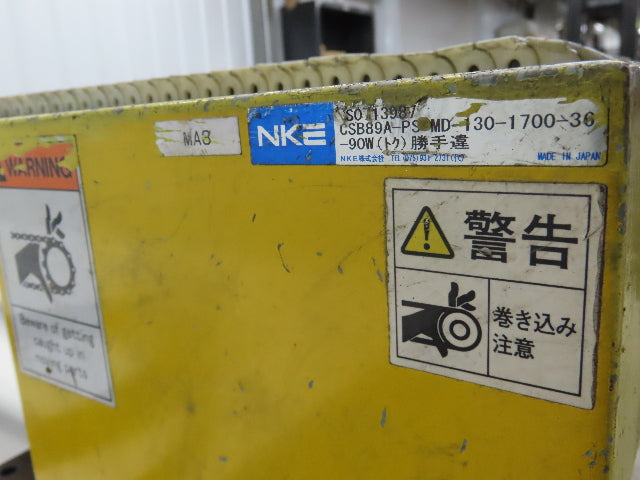 NKE CSB89A-PS-MD-130-1700-36-90W Plastic Chain Conveyor 2-Row Double 220V 3PH