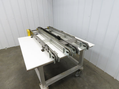 NKE CSB89A-PS-MD-222-1450-36-90W-3 Plastic Chain Conveyor 2-Row Double 220V 3PH