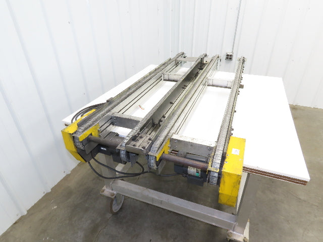 NKE CSB89A-PS-MD-222-1450-36-90W-3 Plastic Chain Conveyor 2-Row Double 220V 3PH