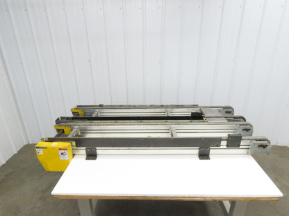 NKE CSB89A-PS-MD-222-1450-36-90W-3 Plastic Chain Conveyor 2-Row Double 220V 3PH