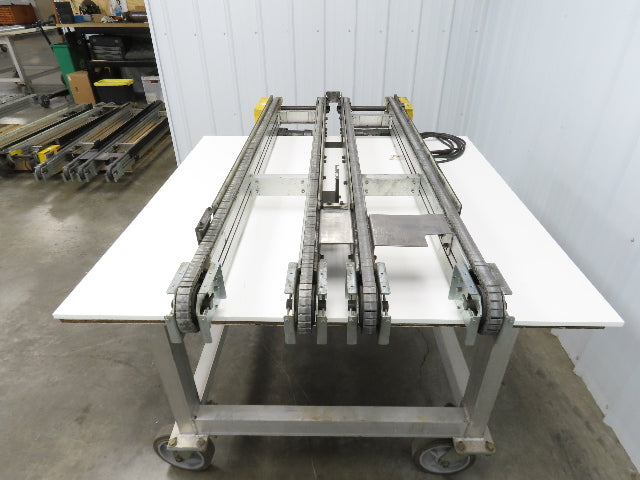 NKE CSB89A-PS-MD-222-1450-36-90W-3 Plastic Chain Conveyor 2-Row Double 220V 3PH
