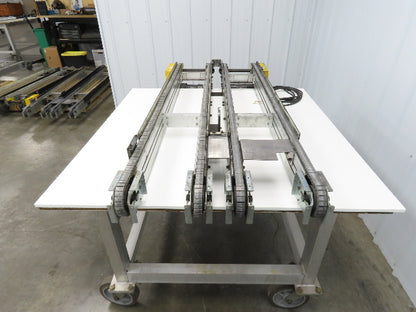 NKE CSB89A-PS-MD-222-1450-36-90W-3 Plastic Chain Conveyor 2-Row Double 220V 3PH