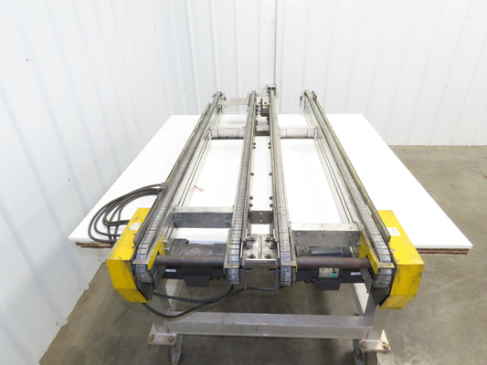 NKE CSB89A-PS-MD-222-1450-36-90W-3 Plastic Chain Conveyor 2-Row Double 220V 3PH