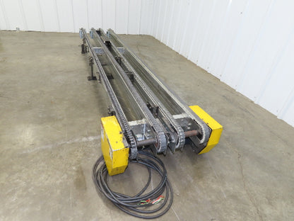 NKE CSB89A-PS-MD-130-2160-36-90W-3 Plastic Chain Conveyor 2-Row Double 220V 3PH
