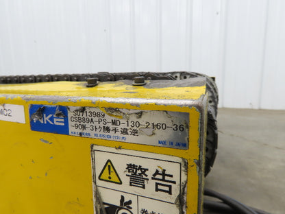 NKE CSB89A-PS-MD-130-2160-36-90W-3 Plastic Chain Conveyor 2-Row Double 220V 3PH