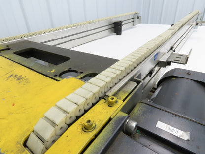 NKE CSB89A-PS-500-1255-180-90W-3 Plastic Chain Conveyor 2-Row 220V 3PH 20"x55"