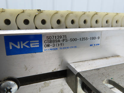 NKE CSB89A-PS-500-1255-180-90W-3 Plastic Chain Conveyor 2-Row 220V 3PH 20"x55"