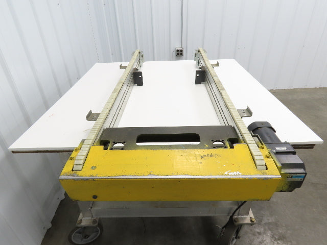 NKE CSB89A-PS-500-1255-180-90W-3 Plastic Chain Conveyor 2-Row 220V 3PH 20"x55"